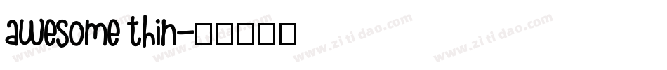 awesome thin字体转换